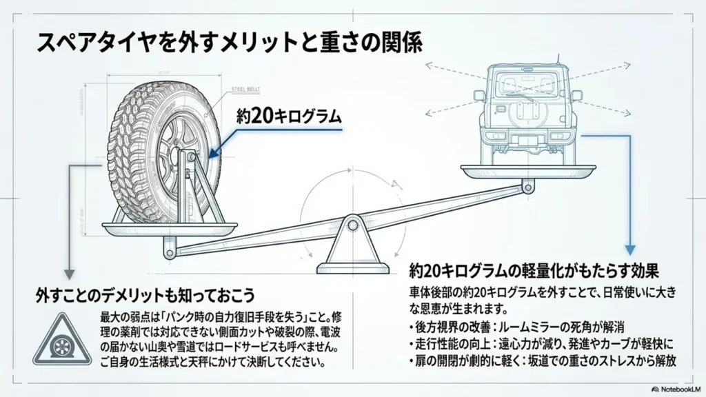 jimny-spare-tire-remove-weight