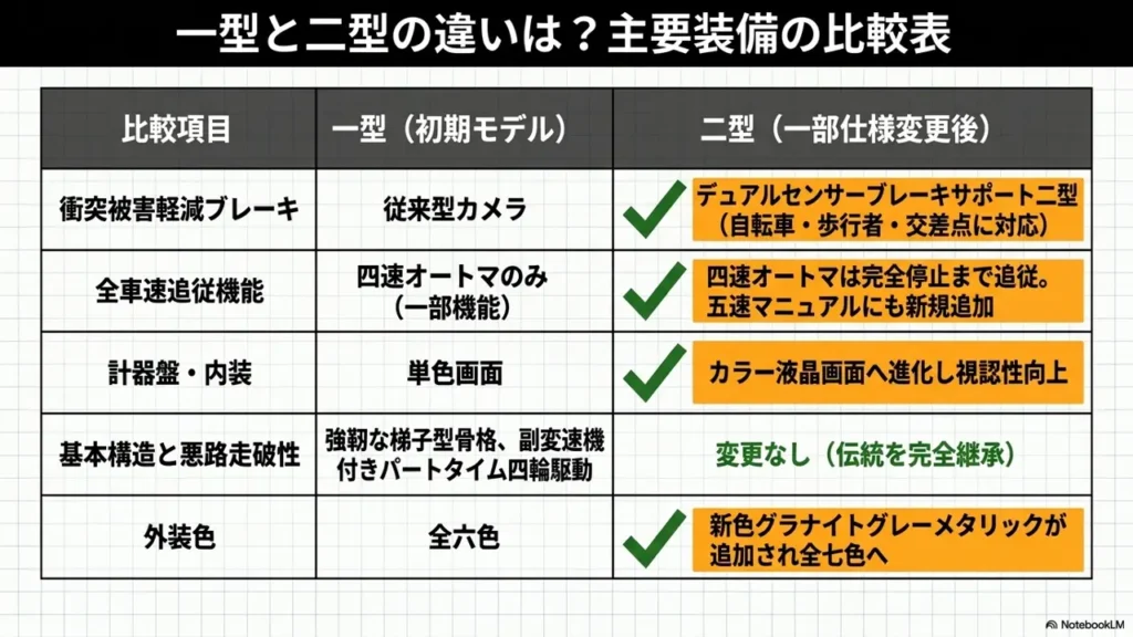 jimny-nomad-type1-type2-differences