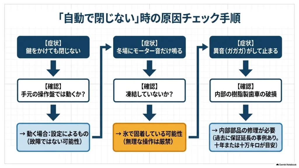 wagon-r-power-folding-mirror-failure-cause-decision-flow-chart