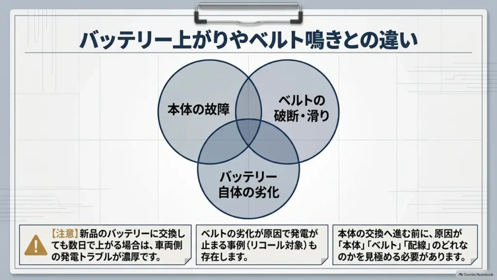 wagon-r-battery-drain-belt-noise-difference-venn-diagram