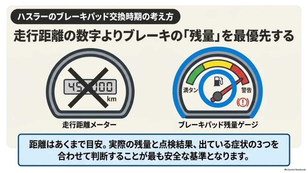 hustler-brake-pad-timing-overview-distance-vs-wear-gauge