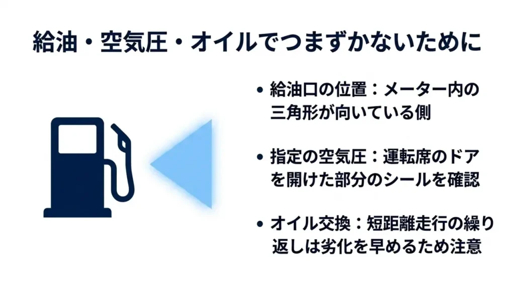 alto-refueling-tire-pressure-oil-basics-three-points