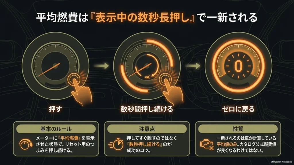 hustler-average-fuel-economy-reset-long-press-3-step-diagram