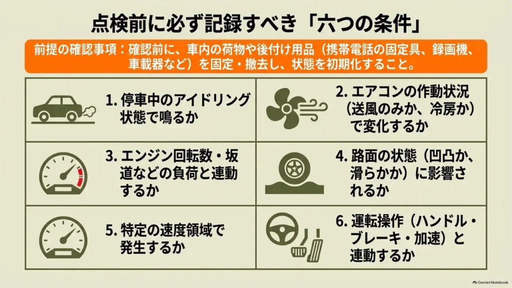 hustler-rattle-noise-six-check-conditions-icon-list