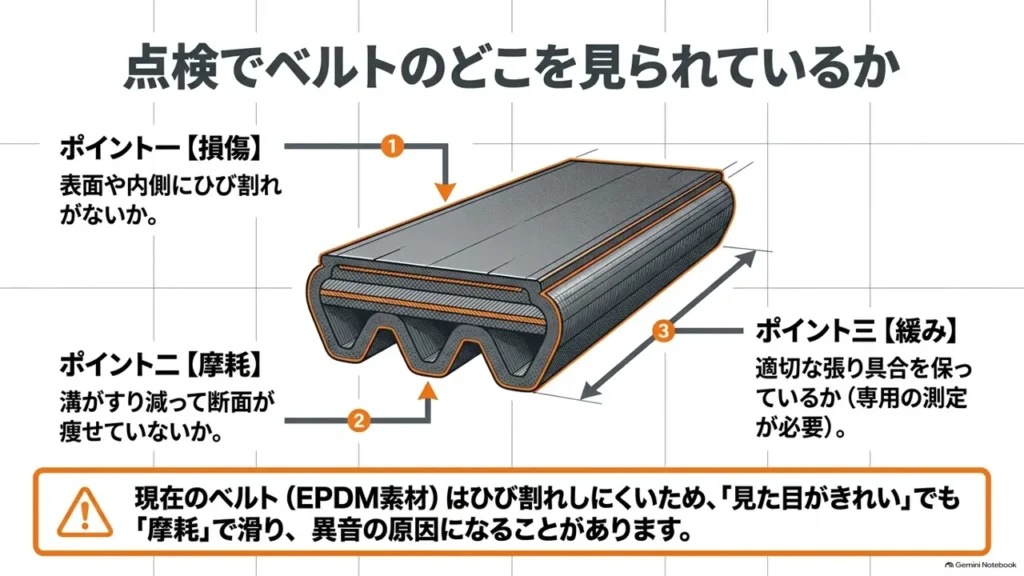 hustler-belt-inspection-points-crack-wear-tension-diagram