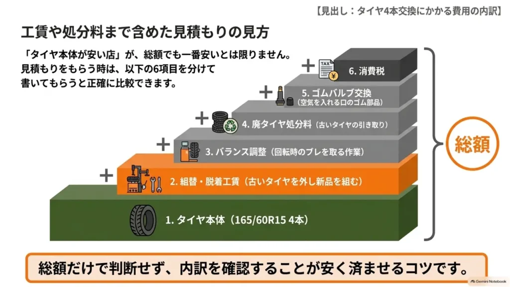 hustler-tire-quote-breakdown-stacked-cost-chart