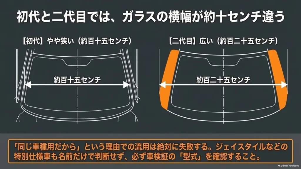 hustler-first-second-generation-windshield-width-10cm-difference