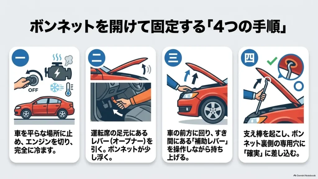 suzuki-hustler-bonnet-open-procedure-4-step-flow-chart