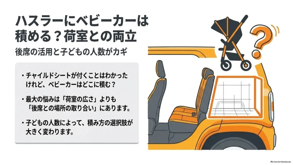hustler-stroller-cargo-space-compatibility-overview