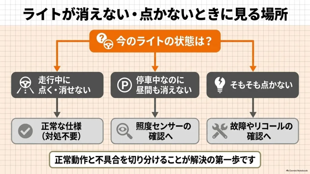 hustler-light-trouble-symptom-decision-flowchart
