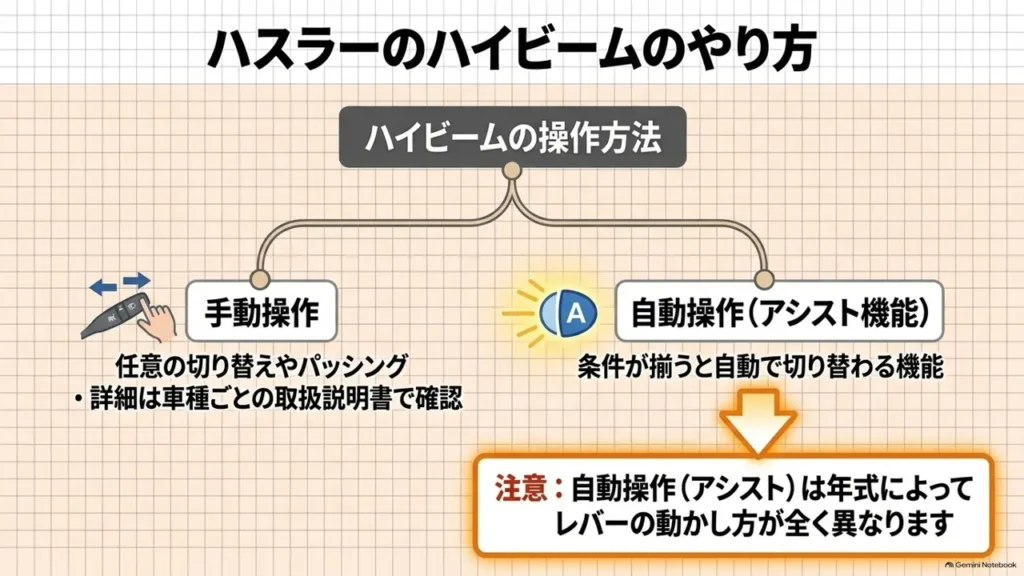 hustler-high-beam-operation-method-flowchart