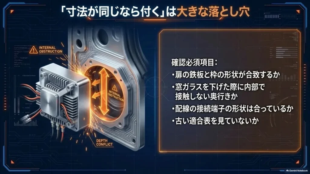 適合とスピーカーサイズを型番単位で確認する