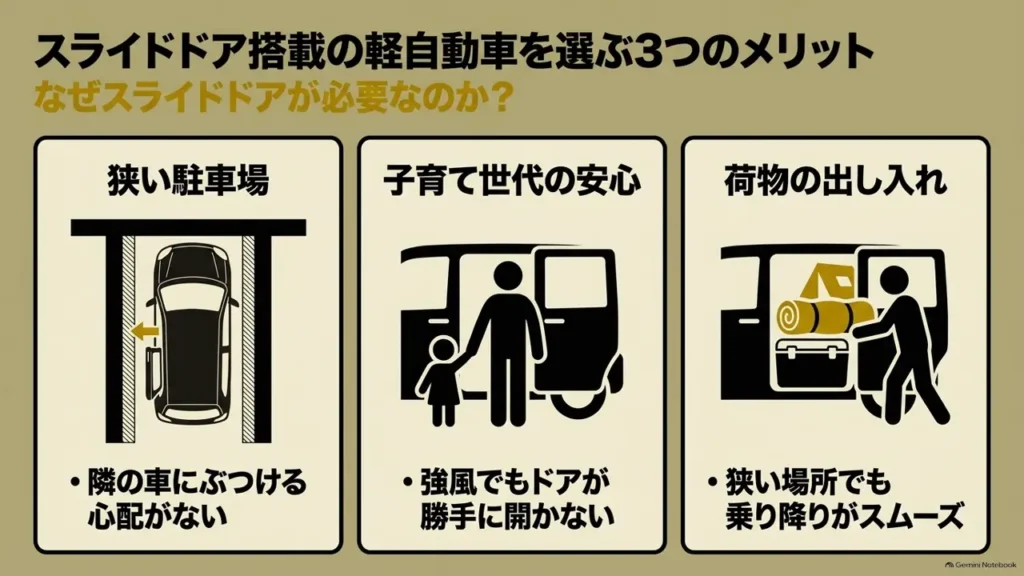 slide-door-benefits-narrow-parking-child-seat-loading-cargo