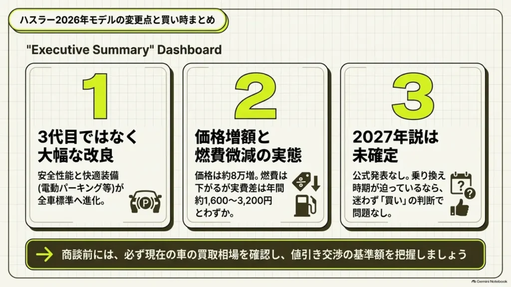 hustler-2026-model-summary-three-key-points-checklist